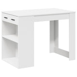 ZNTS Desk with Drawer and Shelf White 102x62x77.5 cm Engineered Wood 858686