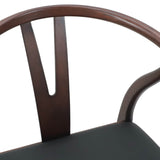 Dining Chair 2 pcs Light Brown and Black Solid Rubber Wood 42020412