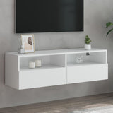 TV Wall Cabinet White 100x30x30 cm Engineered Wood 836882
