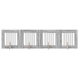 Dog Gate with Stands 4 pcs Grey Sonoma 60 x 60 cm 892154