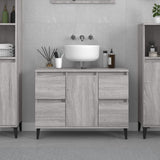 Sink Cabinet Grey Sonoma 80x33x60 cm Engineered Wood 821282