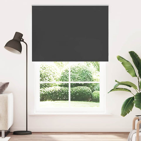 ZNTS Roller Blind Blackout Black 155x230 cm Fabric Width 151.6 cm Polyester 4010957