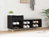 Shoe Cabinet Black Oak 102 x 36 x 60 cm Engineered Wood 881035
