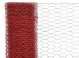 Chicken Wire Fence Steel with PVC Coating 25x1.2 m Red 143308