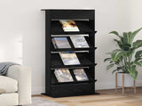 Magazine Rack Black Oak 70 x 41 x 156 cm Engineered Wood 899520