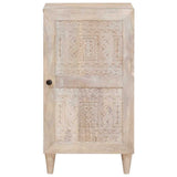 Sideboard Bleached White 40 x 33 x 75 cm Solid Mango Wood 4018140