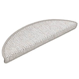 Stair Mats Self-adhesive Sisal-Look 15 pcs 56x17x3 cm Platina 326858