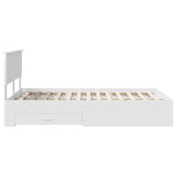 Bed Frame with Headboard White 120 x 190 cm Engineered Wood 3410922