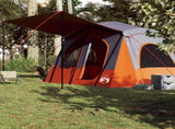 Camping Tent Cabin 5-Person Grey and Orange Waterproof 94754