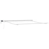 Awning Frame with LED Strip Lights White 500 x 350 cm Aluminium 313207