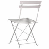 Garden Folding Chair Folding 2 pcs Beige 42 x 46 x 82cm Metal 42002959