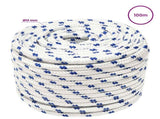 Multipurpose Utility Rope 12 mm 100 m White and Blue PP 3472823