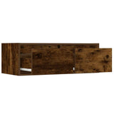 TV Cabinet with LED Lights Smoked Oak 75x35.5x25 cm 860233