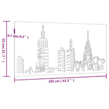 Garden Wall Decoration 105x55 cm Corten Steel Skyline Design 824497