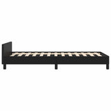 Bed Frame without Mattress Black Twin Faux Leather 347525