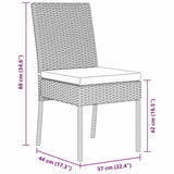Garden Dining Set 7 pcs Grey Powder-Coated Steel 3379231