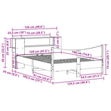 Bed Frame without Mattress Wax Brown 120x190 cm Small Double Solid Wood Pine 3323313