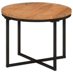 ZNTS Coffee Table 45x45x35 cm Solid Wood Acacia and Iron 372740