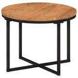 ZNTS Coffee Table 45x45x35 cm Solid Wood Acacia and Iron 372740