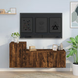 2 Piece TV Cabinet Set Smoked Oak Engineered Wood 3188483