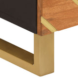 Side Cabinet Brown and Black 40x33.5x75 cm Solid Wood Mango 356806