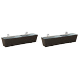 Railing 2 pcs 80 x 17 x 17 cm Metal 42026968