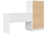 Desk with Drawer with Shelf with Storage 2 pcs White 3337313