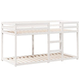 Bunk Bed without Mattress White 90x190 cm Single Solid Wood Pine 3281965