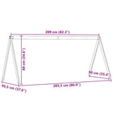 Kids' Bed Roof White 209x95.5x88 cm Solid Wood Pine 846947