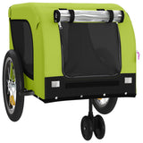 Pet Bike Trailer Green and Black Oxford Fabric and Iron 94025