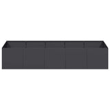 Planter Black 200x80x40 cm Steel 860752