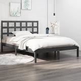 Bed Frame without Mattress Grey 200x200 cm Solid Wood 3105492