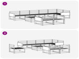 Outdoor Sofa Set 9 pcs Natural Solid Acacia Wood 3382677