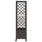 Raised Bed with Trellis and Roof Brown 164 x 40 x 144 cm PP 3423100