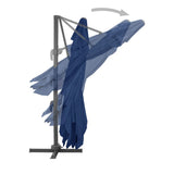 Cantilever Garden Parasol with Aluminium Pole 4x3 m Azure Blue 47003
