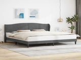 Bed Frame with Headboard Dark Grey 180 x 200 cm Velvet 42027951