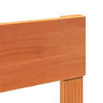 ZNTS Bed Frame without Mattress Wax Brown 200x200 cm Solid Wood Pine 3302308