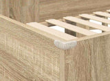 Loft Bed Frame with Desk Sonoma Oak 75 x 190 cm Engineered Wood 3410429