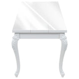 Dining Table 179x89x81 cm High Gloss White 246958