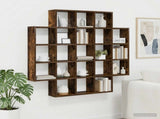 Wall Shelf Smoked Oak 100 x 13 x 100 cm Engineered Wood 8012248