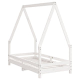 Kids Bed Frame White 70x140 cm Solid Wood Pine 834487