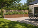 Raised Garden Bed Wood Brown 320 x 40 x 55 cm cold-rolled steel 8006262