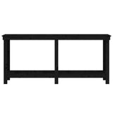 Work Bench Black 180x50x80 cm Solid Wood Pine 822515