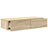 ZNTS Wall Shelf with Drawers Sonoma Oak 80x33x17 cm Engineered Wood 859979