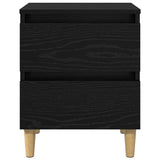 Bed Cabinets 2 pcs Black Oak 40 x 35 x 50 cm Engineered Wood 885673