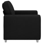 ZNTS Black Fabric Armchair 59 cm 4105209