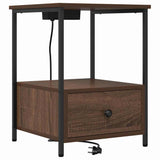 Bedside Cabinet 2 pcs Brown Oak 42 x 41 x 56 cm Engineered Wood 859439