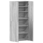 Shoe Cabinet with Shelf Grey 80 x 35.5 x 180 cm Engineered wood 3333841
