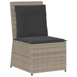 Garden Sofa with Cushion Light Grey Poly Rattan 3394481