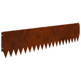 Lawn Edging 20 pcs 103 x 25 cm Steel Rusty 8008405